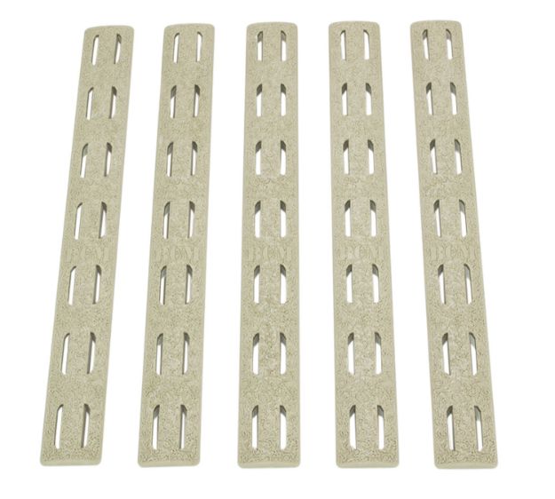 Picture of BCM KMRRPFDE5 KeyMod Rail Panel Kit  AR-15 Flat Dark Earth Polymer 5 Pack