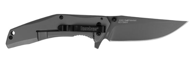 Picture of Kershaw 8300 DuoJet  3.25" Folding Clip Point Plain Gray TiCN 8Cr13MoV SS Blade Gray TiCN Stainless Steel Handle Includes Pocket Clip