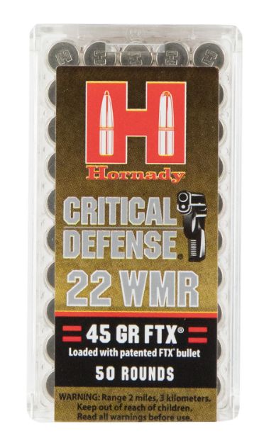 Picture of Hornady 83200 Critical Defense  22 WMR 45 gr Flex Tip eXpanding 50 Per Box/ 40 Case