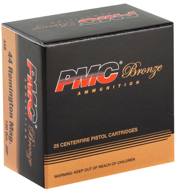 Picture of PMC 44B Bronze  44RemMag 180gr Jacketed Hollow Point 25 Per Box/20 Case