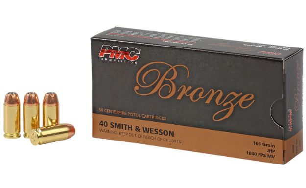 Picture of PMC 40B Bronze  40S&W 165gr Jacketed Hollow Point 50 Per Box/20 Case