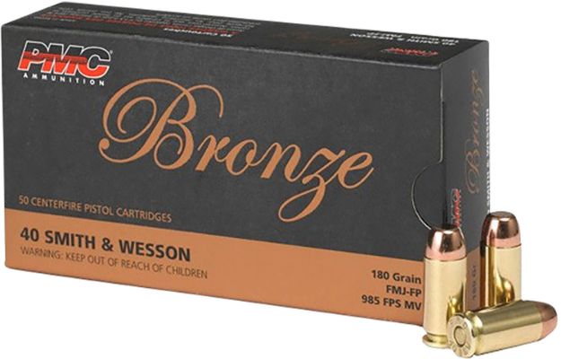 Picture of PMC 40E Bronze  40S&W 180gr Full Metal Jacket Flat Point 50 Per Box/20 Case