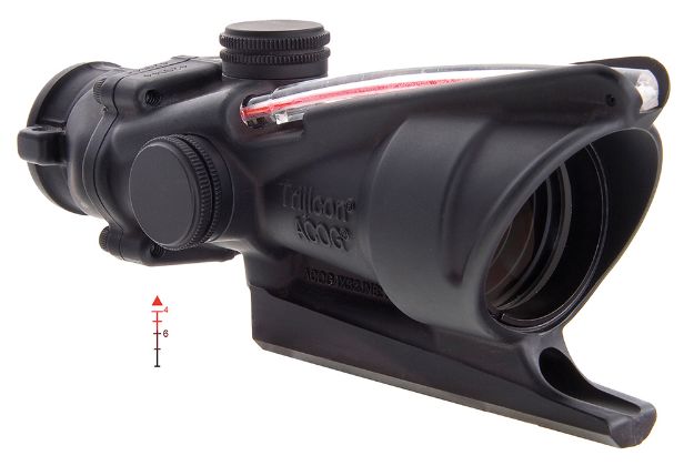 Picture of Trijicon 100213 ACOG  Black Hardcoat Anodized 4x32mm Illuminated Red Triangle Post Reticle