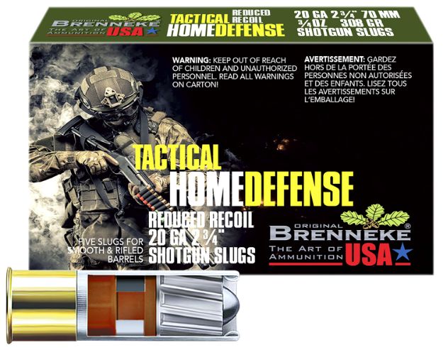 Picture of Brenneke SL202THD THD Home Defense 20Gauge 2.75" 3/4oz Slug Shot 5 Per Box/50 Case