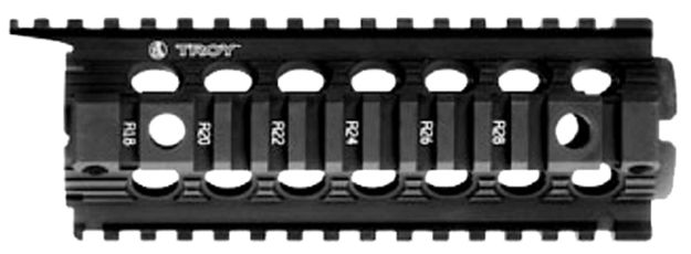 Picture of Troy Ind SRAIDIDD7BT00 Battle Rail Drop-In Enhanced 7" 6005A-T6 Aluminum Black Anodized for M16, M4