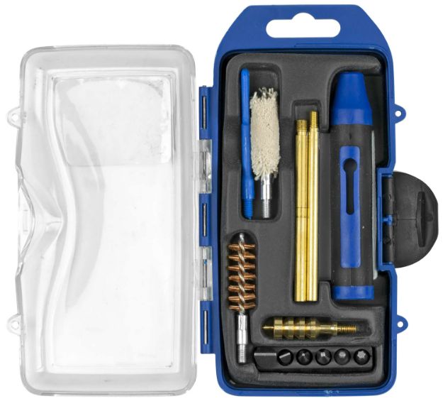 Picture of DAC GM45P GunMaster Cleaning Kit 44 Cal & 45 Cal Pistol/14 Pieces Black/Blue