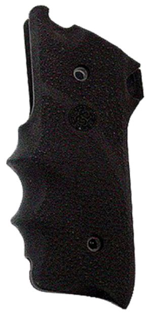 Picture of Hogue 82000 Rubber Grip  Black with Finger Grooves for Ruger Mark II, III