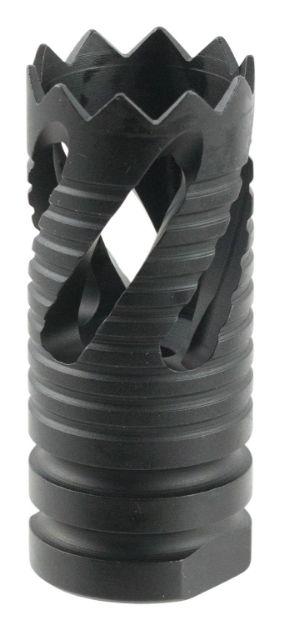 Picture of TacFire MZ1021 Thread Crown Muzzle Brake Black Oxide Steel with 1/2"-28 tpi Threads & 2.05" OAL for 5.56x45mm NATO AR-15