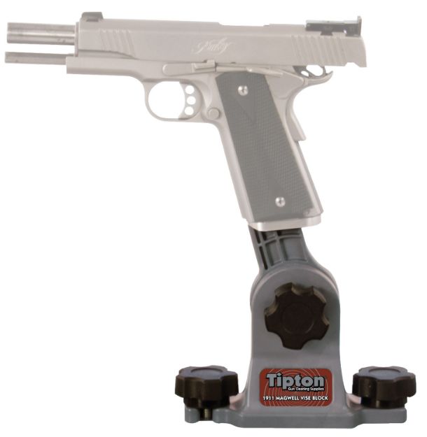 Picture of Tipton 558080 1911 Mag Well Vise Block Gun Vise Handgun Firearm Gray/Red Polymer