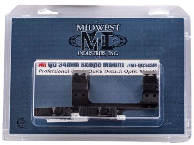 Picture of Midwest Industries MIQD34SM 34mm QD Scope Mount/Ring Combo Black Hardcoat Anodized