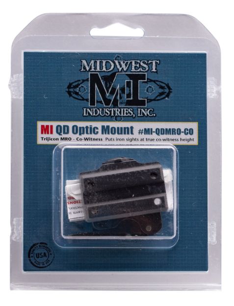 Picture of Midwest Industries MIQDMROCO Trijicon MRO QD Mount  Black Hardcoat Anodized