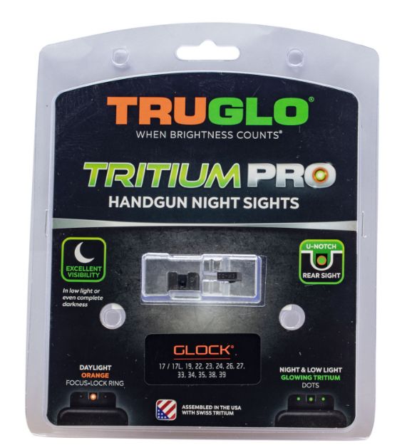 Picture of TruGlo TG231G1C Tritium Pro  Black | Green Tritium Orange Outline Front Sight Green Tritium Rear Sight