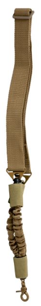 Picture of NcStar AARS1PT Single Point Sling  1.50" W x 44"-60" L Adjustable Bungee Tan Nylon