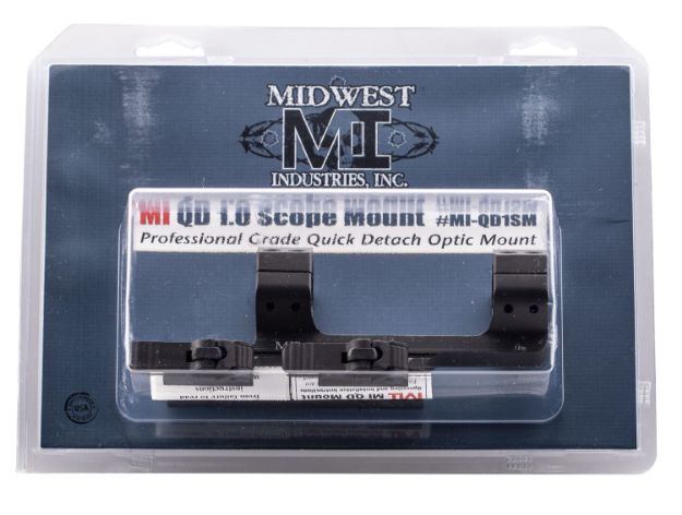 Picture of Midwest Industries MIQD1SM 1" QD Scope Mount/Ring Combo Black Hardcoat Anodized