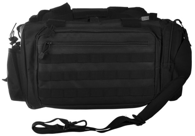 Picture of NcStar CVCRB2950B VISM Competition Range Bag with Padded Side Pockets, Lockable Zippers, Mag Pockets, Large D-Rings, Wide Padded Shoulder Strap & Black Finish