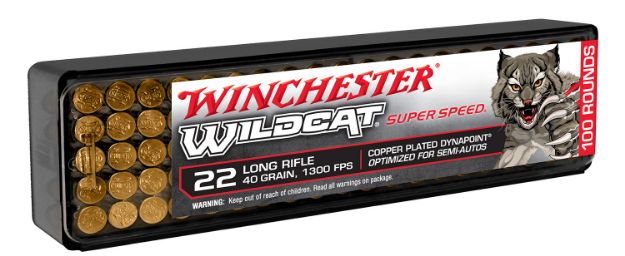 Picture of Winchester Ammo WW22LRSSD Wildcat Super Speed 22LR 40gr Copper Plated DynaPoint 100 Per Box/20 Case