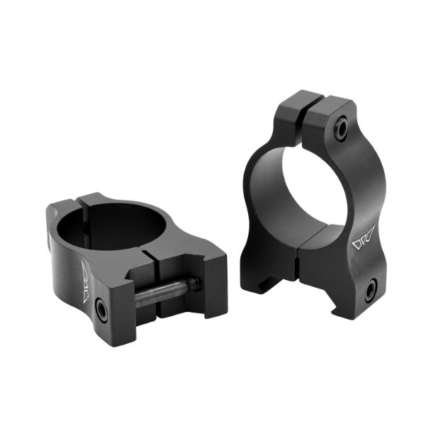 Picture of Warne V401M Scope Rings Vapor Matte Black 1" Medium 0 MOA