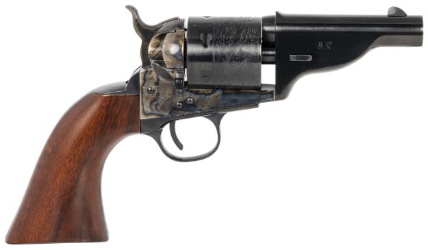 Picture of Taylors & Company 550957 The Hickok Open-Top 45 Colt (LC) Caliber with 3.50" Blued Finish Barrel, 6rd Capacity Blued Finish Cylinder, Color Case Hardened Finish Steel Frame & Walnut Army Size Grip