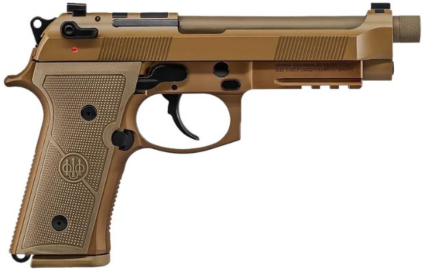 Picture of Beretta USA JS92M9A4GM M9A4  9mm Luger 5.10" Threaded Barrel 18+1, Flat Dark Earth Cerakote Polymer Frame, Serrated Steel Optic Cut Slide, Polymer Grip & Decocker Safety