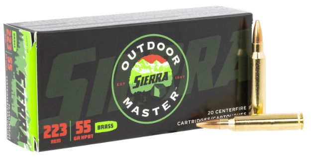 Picture of Sierra A937532 Outdoor Master  223Rem 5gr Hollow Point Boat Tail 20 Per Box/10 Case