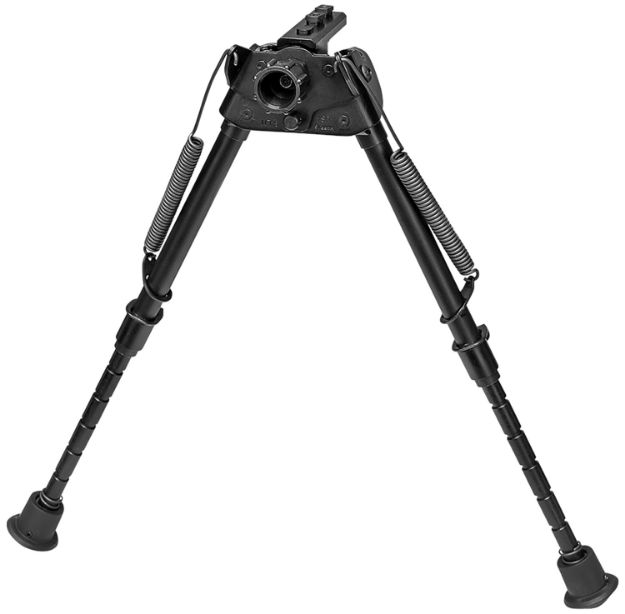 Picture of Harris Bipods S-LMM-LOK Swivel L M-LOK, 9-13", Black Steel/Aluminum, Notched Legs, Rubber Feet