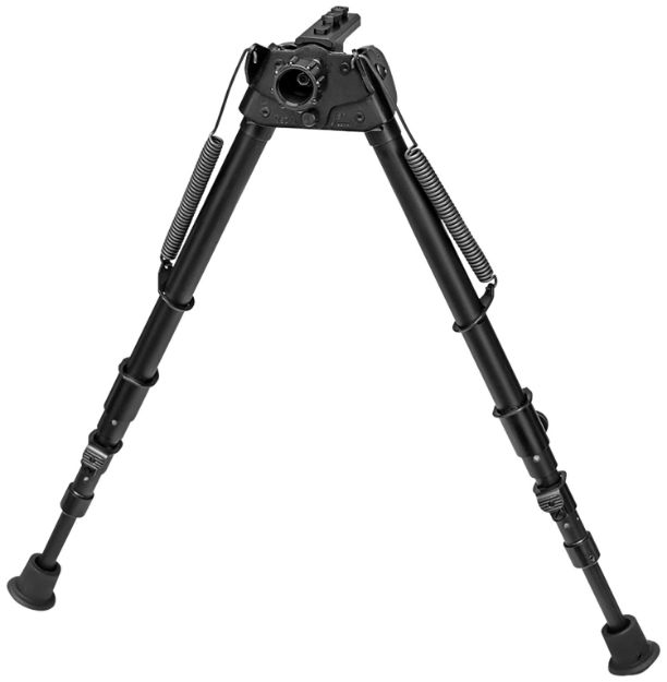 Picture of Harris Bipods S-25CM-LOK Swivel 25C M-LOK, 13.5-27", Black Steel/Aluminum, Rubber Feet