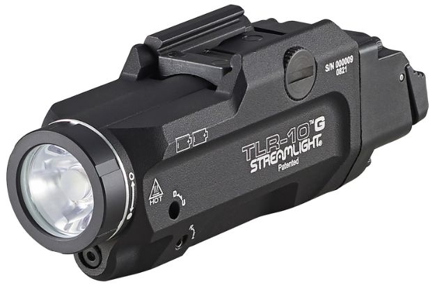 Picture of Streamlight 69473 TLR-10 G Gun Light with Green Laser  Black Anodized 1,000 Lumens White LED