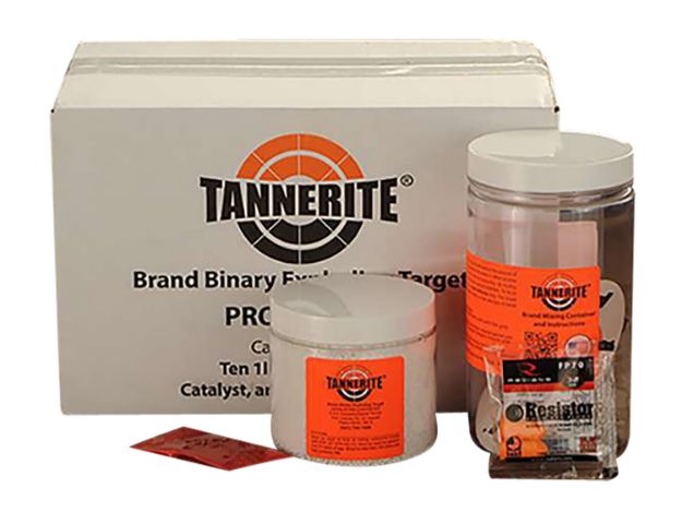 Picture of Tannerite 12PK10 1/2 Pound Target  Impact Enhancement Explosion White Vapor Centerfire Rifle Firearm 0.50 lb Includes Catalyst/Mixing Container 10 Targets