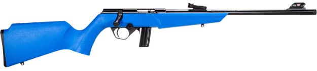 Picture of Rossi  RB22  Compact 22 LR 10+1, 16" Matte Black Button Rifled Free Floating Steel Barrel, Matte Black Stainless Steel Receiver, Blue Monte Carlo Stock, Right Hand