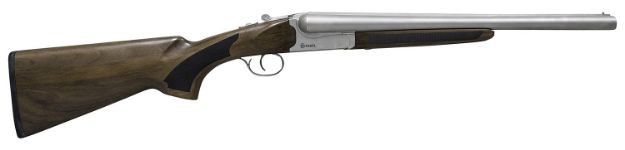 Picture of Citadel CITSBS1218NKL Coach  12 Gauge 3" 2rd 18.50" Nickel Barrel/Rec, Fixed Walnut Stock