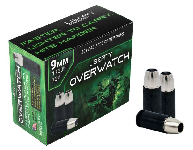 Picture of Liberty Ammunition LAOW9MM721700 OverWatch  9mmLuger 72gr Open Cavity Design 20 Per Box/50 Case