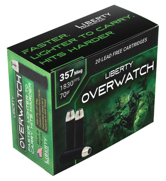 Picture of Liberty Ammunition LAOW357701830 OverWatch  357Mag 70gr Open Cavity Design 20 Per Box/50 Case