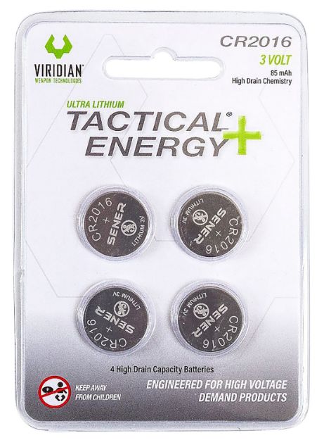 Picture of Viridian 3500013 CR2016 Lithium Battery Tactical Energy Silver 3.0 Volts 85 mAh (4) Single Pack