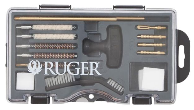 Picture of Ruger 27822 Rimfire Cleaning Kit .22 Cal Bronze Bristles 12 Black Plastic Case