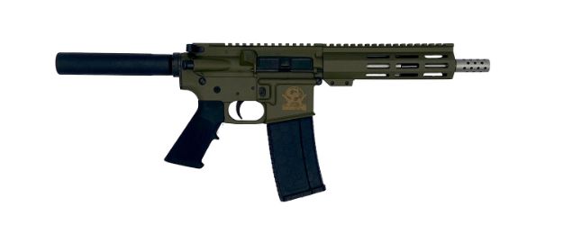 Picture of Great Lakes Firearms GL15223SSPODG AR-15 Pistol 223 Wylde 30+1 7.50" Stainless Barrel, OD Green Rec, 7" M-LOK Handguard, Buffer Tube (No Brace), Black A2 Grip