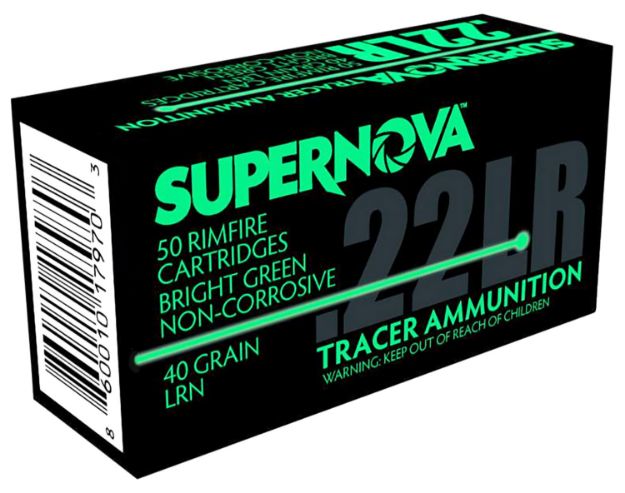 Picture of Piney Mountain Ammunition PMSN22LRG Green Tracer Non-Corrosive 22LR 40gr Lead Round Nose 50 Per Box/100 Case