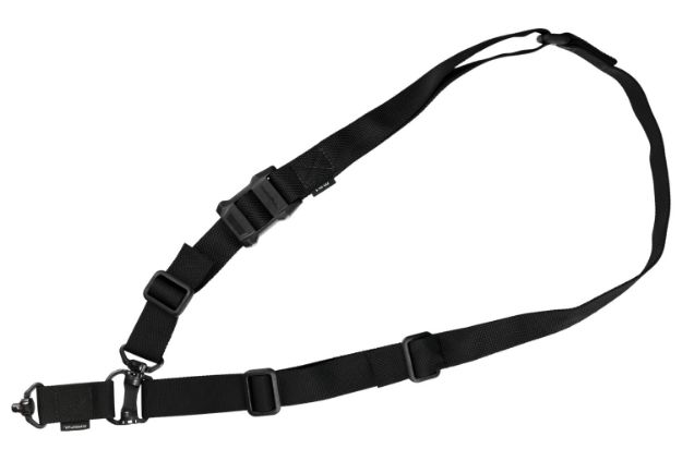 Picture of Magpul MAG953-BLK MS4 QDM Sling made of Black Nylon Webbing with 1.25" W, Adjustable One-Two Point Design & Swivels for AR Platforms