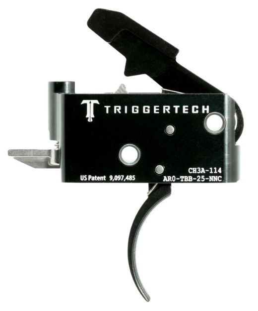 Picture of TriggerTech AROTBB25NNC Adaptable Primary Two-Stage Traditional Curved Trigger with 2.50-5 lbs Draw Weight for AR-15 Right