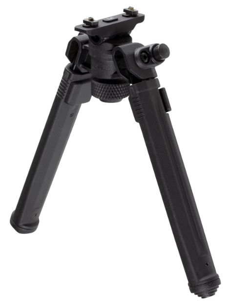 Picture of Magpul MAG933-BLK Bipod  made of Aluminum with Black Finish, M-LOK Attachment, Rubber Feet, 6.30-10.30" Vertical Adjustment for AR-Platform