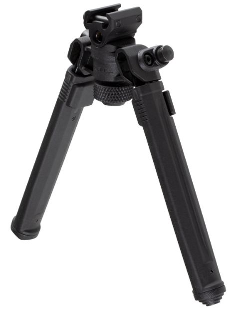 Picture of Magpul MAG941-BLK Bipod  1913 Picatinny Rail Attachment, Black Mil-Spec Anodized Aluminum, 6.80-10.30" Vertical Adjustment, Rubber Feet for AR-Platform