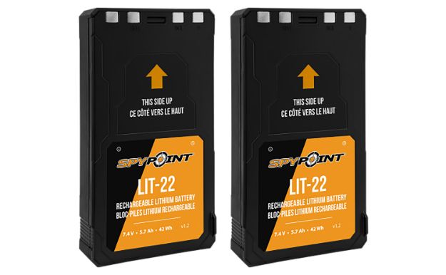 Picture of Spypoint 05538 LIT-22 Rechargeable Lithium Battery Pack  Black 7.4 Volts (2) Single Pack