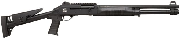 Picture of Chiappa Firearms 930.386 601 DPS Full Size Frame 12 Gauge Semi-Auto 3" 5+1 18.50" Black Steel Barrel, Black Picatinny Rail Aluminum Receiver, Black Fixed Synthetic Stock, Black Rubber Grip