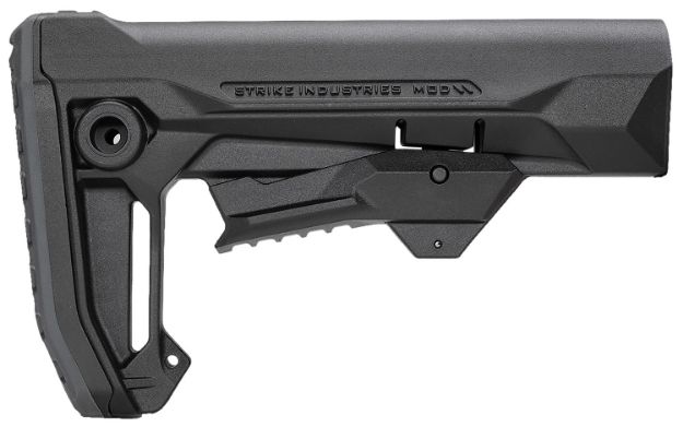 Picture of Strike Industries STRIKEESMOD2BK MOD2 Rifle Stock Black Polymer Compatible w/ AR Style Buffer Tubes