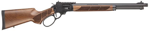 Picture of Smith & Wesson 13809 1854  44 Rem Mag 9+1 19.25" Black Armornite Threaded Barrel, Black Armornite Picatinny Rail Stainless Steel Receiver, Fixed Walnut w/Textured Grip Panels Stock, Large Loop