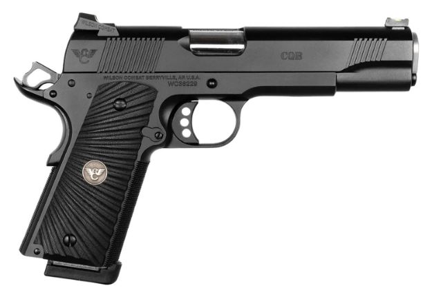 Picture of Wilson Combat CQBFS45 CQB  45 ACP 8+1 5" Full Size Carbon Steel Slide G10 Starburst Grip