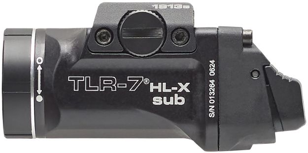 Picture of Streamlight 69505 TLR-7 HL-X SUB USB  Black 6000 Series Aluminum 1913 1000 Lumens