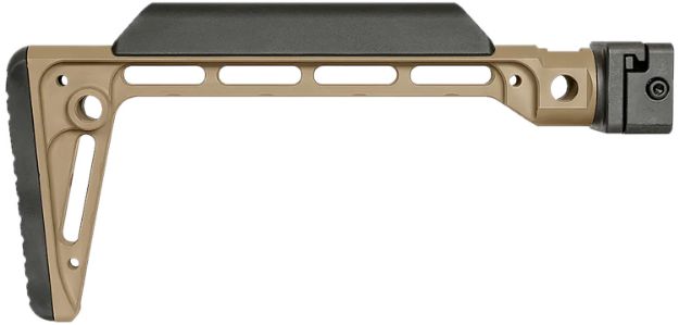 Picture of Midwest Industries MIMINSFFDE Minimalistic Side Folding Stock Flat Dark Earth 6061 Aluminum Folding