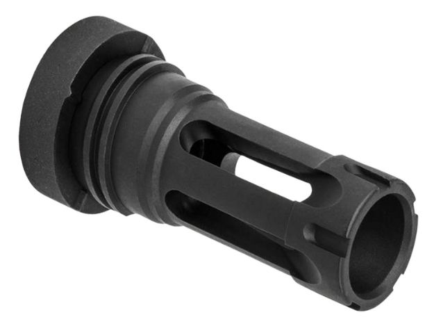 Picture of Yankee Hill 430224A Phantom Q.D. Flash Hider Black Steel with 5/8"-24 tpi Threads, Aggressive Teeth & Dust Enclosure for 30 Cal AR-Platform