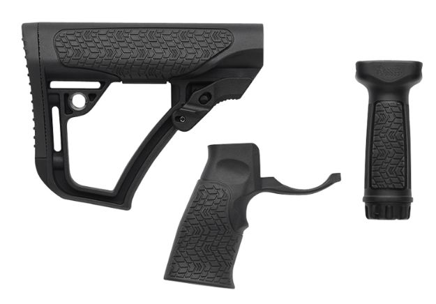 Picture of Daniel Defense 2810206145006 Collapsible Buttstock Pistol Grip/Vertical Foregrip AR-15 Black Polymer