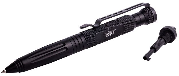 Picture of Uzi Accessories UZITACPEN6BK Tactical Pen  Black Aluminum 6" Features Glass Breaker/Cuff Key